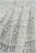 Boho striped pattern lace fabric/ bridal lace fabric off-white/ boho wedding dress lace/ bridal lace/ vintage bridal lace// L20-395