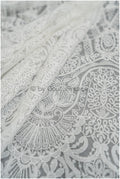 Boho lace fabric off-white/ Boho bridal lace/ Wedding dress lace/ Bridal lace fabric/ Vintage bridal lace// L20-396