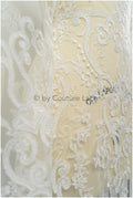 Filigree embroidered lace fabric, cotton bridal lace, boho bridal lace, vintage bridal lace, floral cotton lace fabric// L20-042N