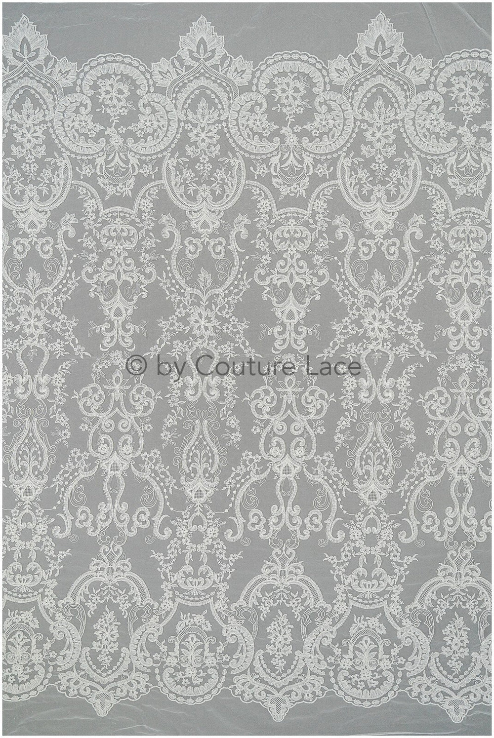 Filigree embroidered lace fabric, cotton bridal lace, boho bridal lace, vintage bridal lace, floral cotton lace fabric// L20-042N