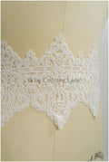 Boho crochet lace trim/ lace border/ bridal lace/ lace border for veil// T21-137