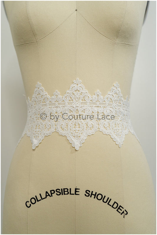 Boho crochet lace trim/ lace border/ bridal lace/ lace border for veil// T21-137