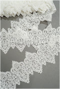 Boho crochet lace trim/ lace border/ bridal lace/ lace border for veil// T21-137