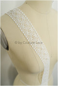 Boho lace trim off-white/ bridal lace trim/ lace veil trim/ bridal lace trim// T21-136