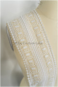 Crochet lace trim/ Guipure lace trim/ Bridal lace trim/ Boho wedding dress lace trim// T21-132