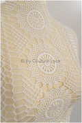 Beautiful crocheted lace border/ Guipure lace border off-white/ crocheted lace/ bridal lace border// T21-126