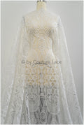Boho lace fabric off-white/ Boho bridal lace/ Wedding dress lace/ Bridal lace fabric/ Vintage bridal lace// L20-396