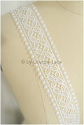 Boho lace trim off-white/ bridal lace trim/ lace veil trim/ bridal lace trim// T21-136