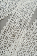 Crochet lace trim off-white/ floral guipure lace trim/ bridal veil lace trim// T21-135