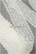 Crochet lace trim off-white/ floral guipure lace trim/ bridal veil lace trim// T21-135
