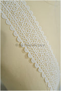 Crochet lace trim off-white/ floral guipure lace trim/ bridal veil lace trim// T21-135