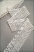 Beautiful crocheted lace trim/ off-white guipure lace/ crocheted bridal lace/ guipure lace trim// T21-133