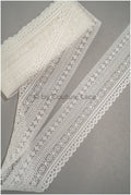 Beautiful crocheted lace trim/ off-white guipure lace/ crocheted bridal lace/ guipure lace trim// T21-133