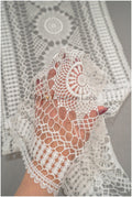 Beautiful crocheted lace border/ Guipure lace border off-white/ crocheted lace/ bridal lace border// T21-126