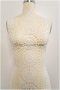 Beautiful crocheted lace border/ Guipure lace border off-white/ crocheted lace/ bridal lace border// T21-126