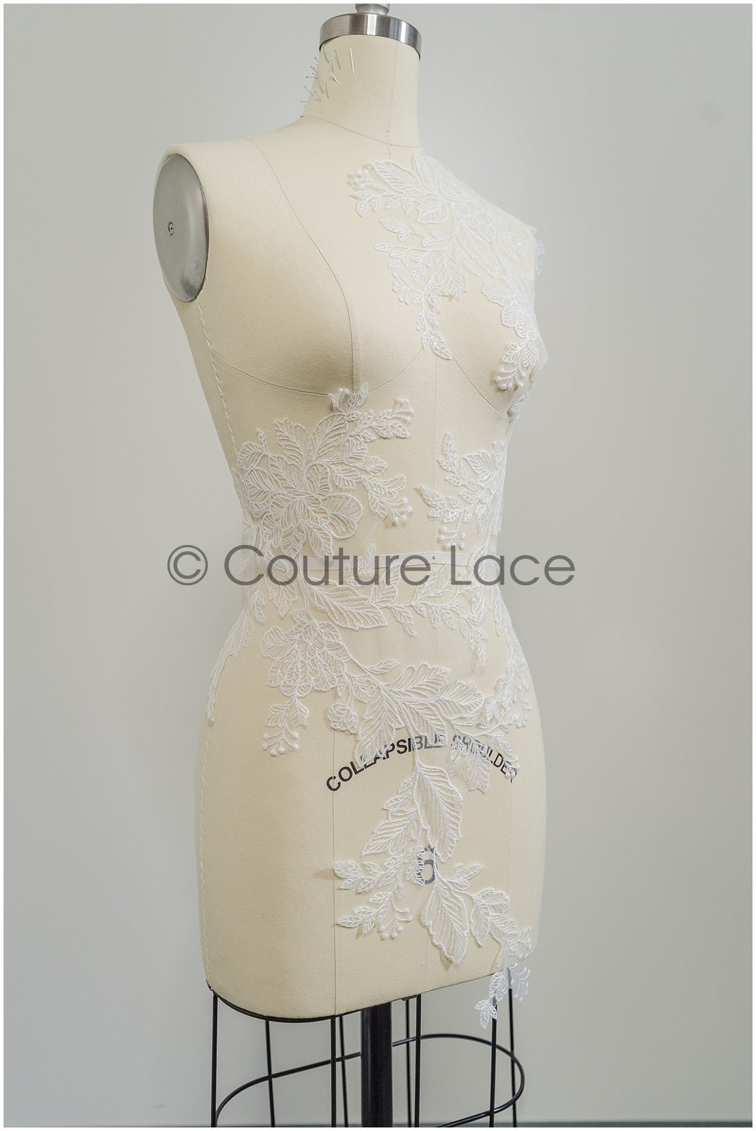 romantische BrautSpitze Blume, Braut Lace Aufnäher für Hochzeitskleid, Braut Blumen Spitzen Applikationen, Hochzeitskleid Spitze Aufnäher// A21-073