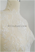 romantische BrautSpitze Blume, Braut Lace Aufnäher für Hochzeitskleid, Braut Blumen Spitzen Applikationen, Hochzeitskleid Spitze Aufnäher// A21-072