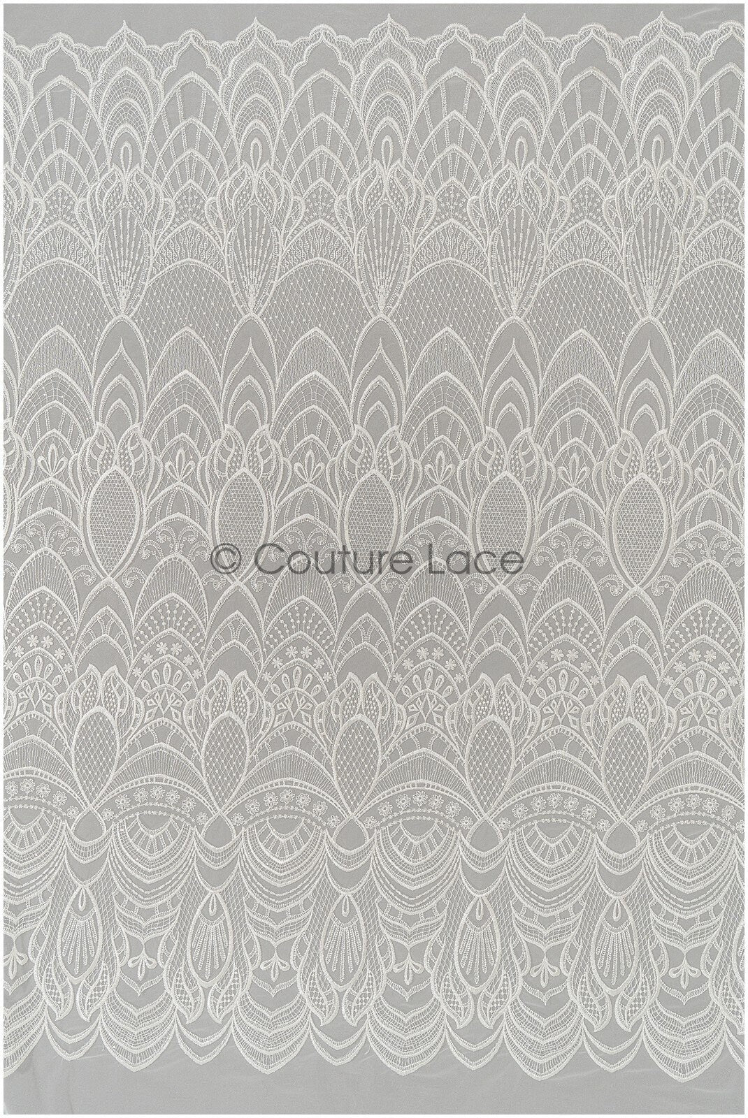 Boho lace fabric off-white/ bridal lace fabric for wedding dress/ geometric boho wedding lace// L21-202NRY