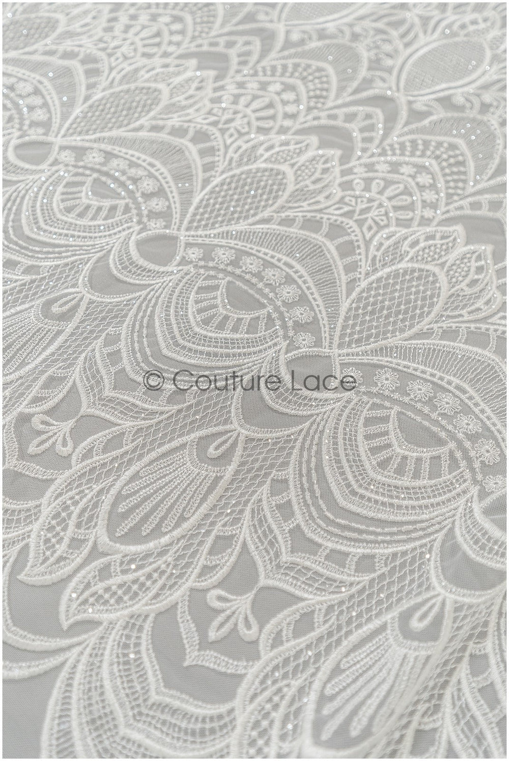 Boho lace fabric off-white/ bridal lace fabric for wedding dress/ geometric boho wedding lace// L21-202NRY