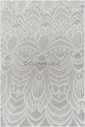 Boho lace fabric off-white/ bridal lace fabric for wedding dress/ geometric boho wedding lace// L21-202NRY