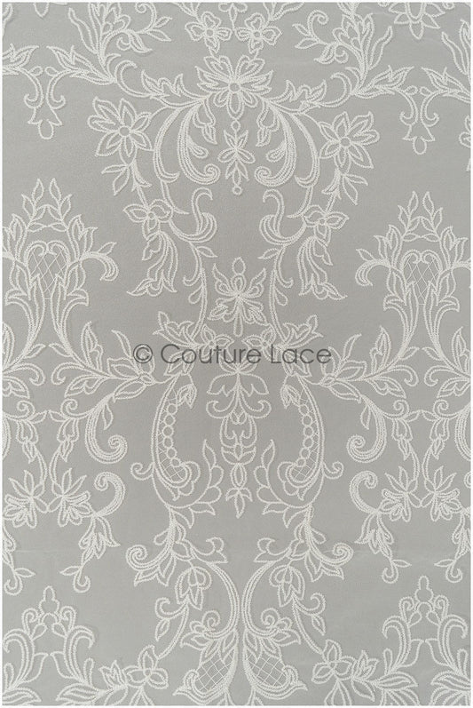 French lace fabric off-white/ bridal lace fabric with flowers/ bridal lace/ wedding dress lace fabric// L21-328NY