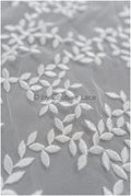 Bridal lace fabric off-white/ leaf lace fabric/ bridal floral lace/ gradient lace fabric// L21-043