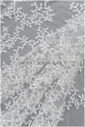 Bridal lace fabric off-white/ leaf lace fabric/ bridal floral lace/ gradient lace fabric// L21-043