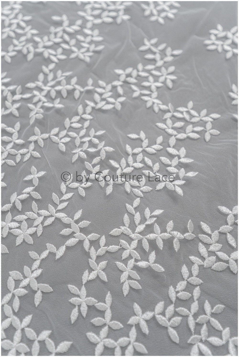 Bridal lace fabric off-white/ leaf lace fabric/ bridal floral lace/ gradient lace fabric// L21-043