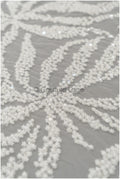 Bridal lace fabric off-white/ leaf lace fabric/ bridal floral lace with sequins/ snowflake lace fabric// L21-346CS