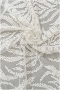 Bridal lace fabric off-white/ leaf lace fabric/ bridal floral lace with sequins/ snowflake lace fabric// L21-346CS