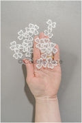 20pcs. 3D flowers for sewing/ 3D flower lace applique/ wedding dress lace applique/ bridal lace// A21-061A