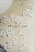 20pcs. 3D flowers for sewing/ 3D flower lace applique/ wedding dress lace applique/ bridal lace// A21-061A