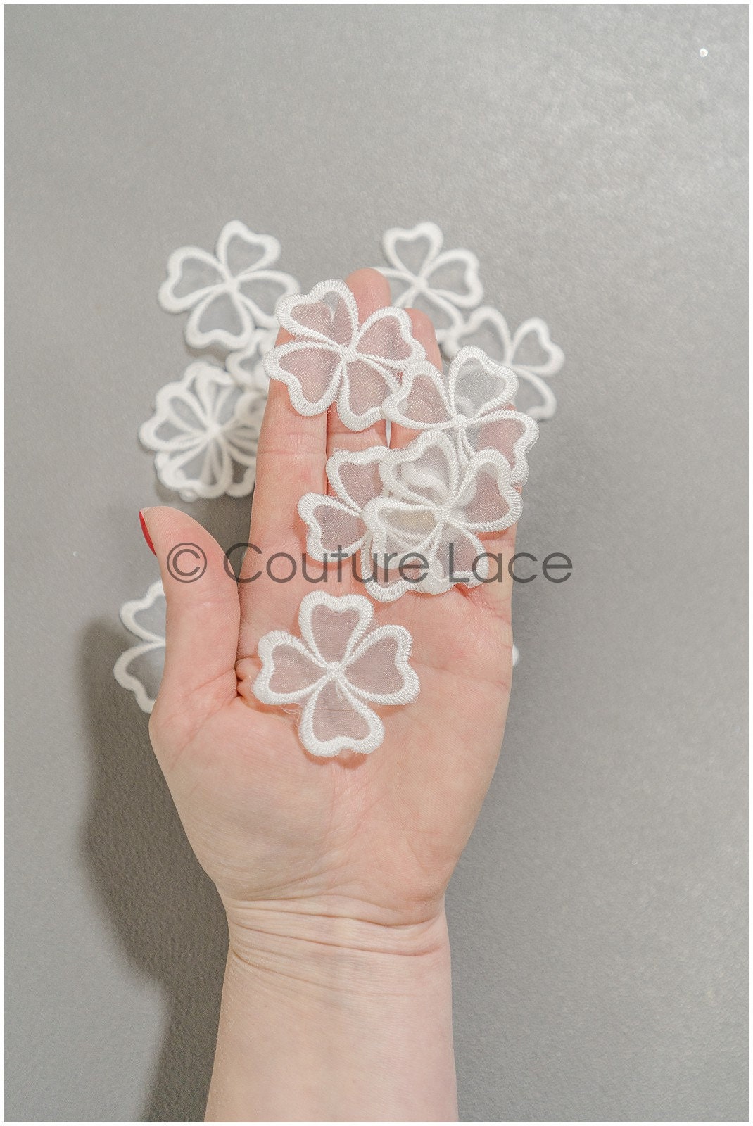 20pcs. 3D lace flowers for sewing on/ 3D flower lace applique/ wedding dress lace applique/ bridal lace// A21-061B
