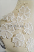 10pcs. 3D lace flowers for sewing on/ 3D flower lace applique/ wedding dress applique/ bridal lace// A21-061C