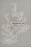 romantische BrautSpitze Blume, Braut Lace Aufnäher für Hochzeitskleid, Braut Blumen Spitzen Applikationen, Hochzeitskleid Spitze Aufnäher// A21-073