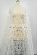 Orientalischer Spitzenstoff/ Couture Spitze/ Brautkleid Designerspitze/ Hochzeitskleid// L21-061N