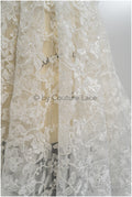 Romantischer Braut Spitzenstoff/ Off-White Spitzenstoff/ Braut Blumenspitze// L20-070