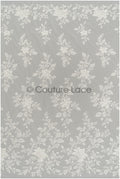 Romantischer floraler Spitzenstoff Off-White/ Braut Spitzenstoff/ florale Spitzenstickerei/ Blumenspitze mit Pailletten// L21-016NB