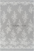 Romantischer Blüten Spitzenstoff/ Hochzeitskleid Spitzenstoff Off-White/ Braut Blumenspitze/ bestickter Spitzenstoff/ Spitzenschleier// L21-150C