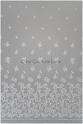 Bridal lace fabric off-white/ leaf lace fabric/ bridal floral lace/ gradient lace fabric// L21-043