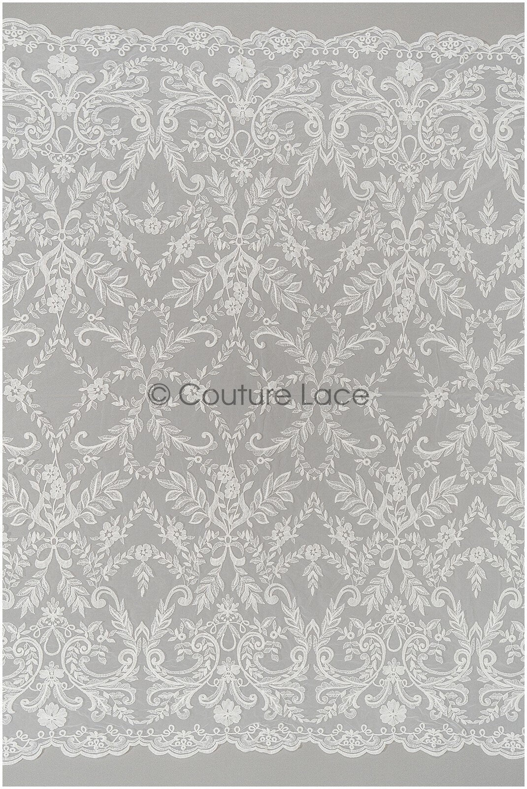 Bridal lace fabric off-white/ leaf lace fabric/ flower lace/ boho lace fabric/ boho bridal lace fabric// L21-409
