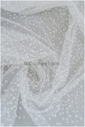 Very soft tulle with dots/ tulle with snowflakes/ tulle fabric// R-177-W