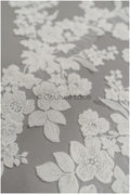 Perlen SpitzenBlume Aufnäher, Blumen Applikation, SpitzenBlume Patch, Spitzen Applikation, Hochzeitskleid Spitzen Applikation, Braut Blumen Aufnäher// A21-236