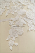Perlen SpitzenBlume Aufnäher, Blumen Applikation, SpitzenBlume Patch, Spitzen Applikation, Hochzeitskleid Spitzen Applikation, Braut Blumen Aufnäher// A21-236