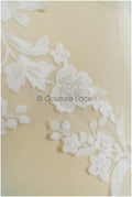 Pearl lace trim off-white/ bridal veil lace trim/ embroidered lace trim// T21-144