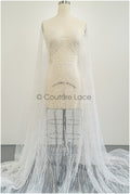1.4 yds - Beaded Lace Fabric Off-White/ Lace for Wedding Dress/ Beaded Lace/ Bridal Lace// L20-352
