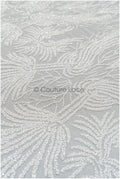 1.4 yds - Beaded Lace Fabric Off-White/ Lace for Wedding Dress/ Beaded Lace/ Bridal Lace// L20-352