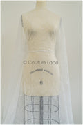 French floral lace/ bridal raschel lace/ French veil lace/ bridal chanitilly lace/ Edwardian lace fabric// L21-416 