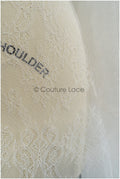 French floral lace/ bridal raschel lace/ French veil lace/ bridal chanitilly lace/ Edwardian lace fabric// L21-416 