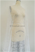 French floral lace/ bridal raschel lace/ French veil lace/ bridal chanitilly lace/ Edwardian lace fabric// L21-416 